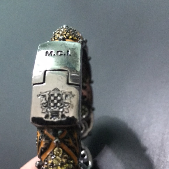 M.C.L Hinged 925 Yellow Sapphire Bracelet - Picture 6 of 6